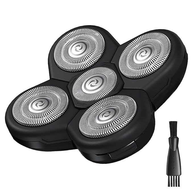 Bald Head Shaver Replacement Blades - Sharp Flexible Stainless Steel Rotary Blades for Electric Razor Refills