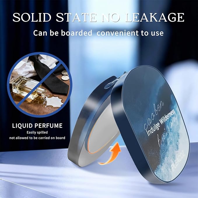 Solid Cologne for Men Long Lasting Solid Perfume Balm, Alcohol Free & Portable, Sandalwood Cologne Fragrance Gift for Men