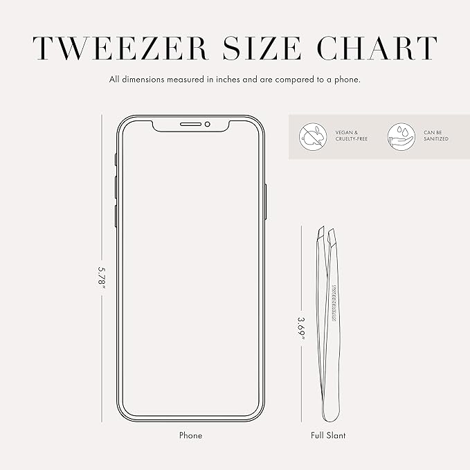 Tweezerman Exclusive Tea Rose Full Slant Tweezer and Brush
