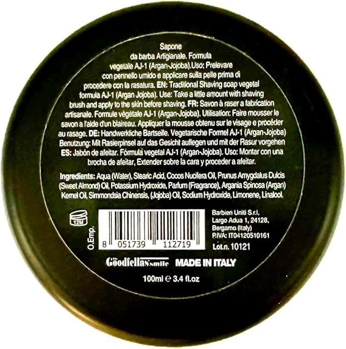 The Goodfellas' Smile, ORANGE EMPIRE (Orange & Citrus), Luxury Italian Shaving Soap, Formulated for Use with A Shaving Brush, Made in Italy