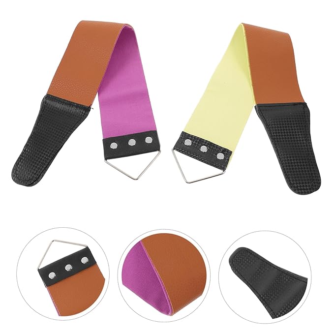 2Pcs Double Sided Razor Sharpening Convenient Home Use Shaver Sharpening Tool with Hanging Eyelet for and Smoother Random Color