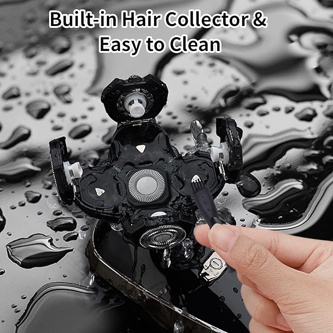 2Pcs Shaver Replacement Blades Head Shaver, Universal 5 Blades Shaver Replacement Heads for Electric Razor Shaver Head, 2 Cleaning Brush