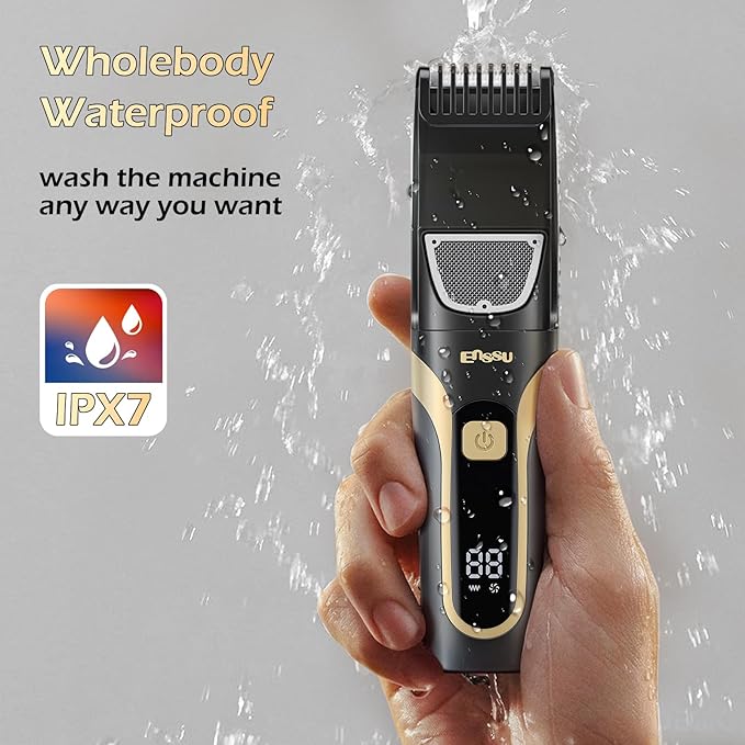 Beard Trimmer for Men - Electric Cordless Vacuum Mens Beard Trimmer with Adjustable 20 Length Setting,Waterproof Mustache Trimmer with Ceramic Blade for Precision Facial Hair