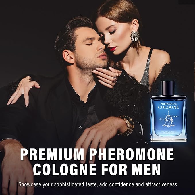 Pheromone Cologne for Men, 1.7fl.Oz Cologne for Men, Long Lasting Daily Fragrance for Social Confidence, Non-Greasy Scent for Day or Night, Travel Friendly Gift for Him