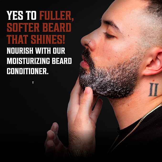 Viking Revolution Beard Wash and Beard Conditioner for Men with Argan Oil and Jojoba Oil - Beard Softener and Strengthener Beard Care Beard Shampoo and Conditioner with Beard Oil (10oz, Majestic Oud)
