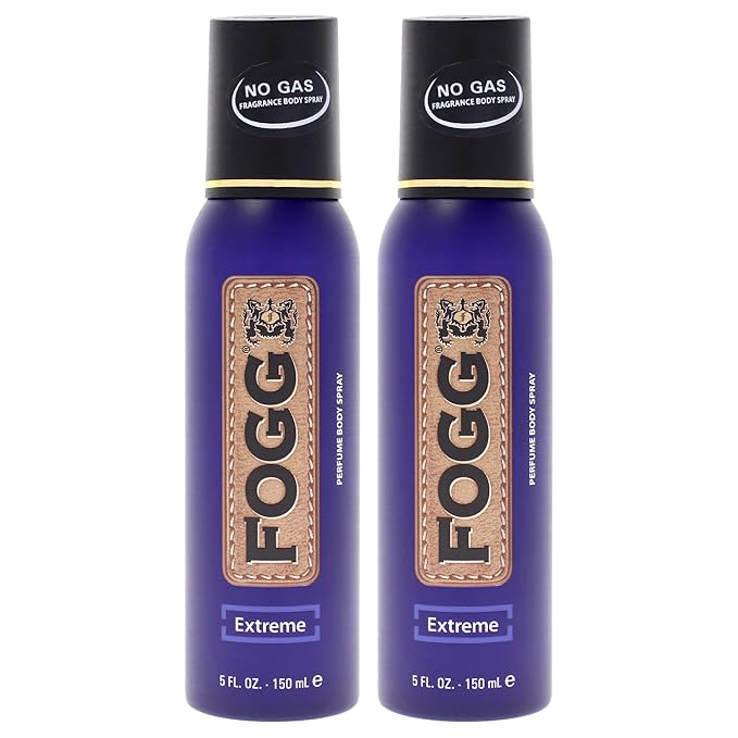 Fragrance Body Spray - Extreme by Fogg for Men - 5 oz Body Spray - Pack of 2