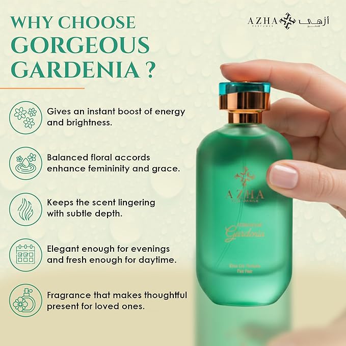 Gorgeous Gardenia Eau de Parfum for Women, Fruity White Floral Musk Perfume Spray with Osmanthus, Pear, Orange Blossom & Amber, Long Lasting Fragrance, Butterfly Nebula, 3.4 Fl Oz