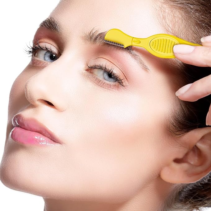 Mudder 28 Pcs Eyebrow Razor Knife Shaver Trimmer Shaver Multipurpose Exfoliating Tool Facial Hair Removal for Women Valentine Gift Giving (Color Mixing)
