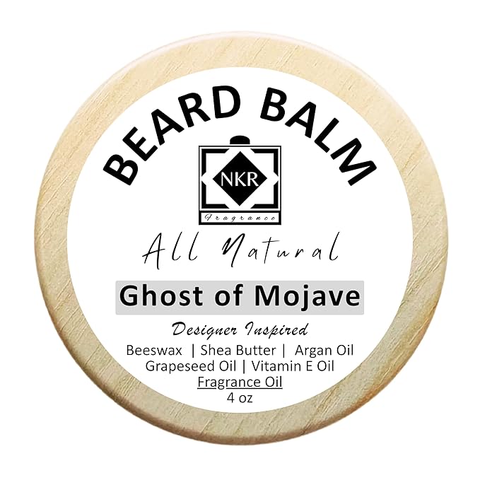 Beard Balm | Leave-in-Conditioner for Beard & Mustache | Natural Ingredients | Shea Butter & Argan Oil | Ghost of Mojave - Designer Cologne Inspired