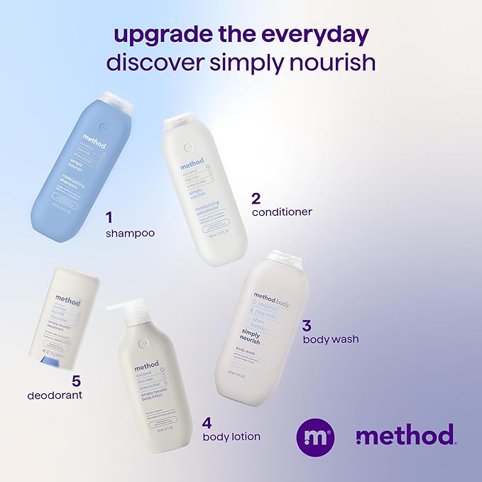 Method Moisturizing Conditioner, Simply Nourish - Revitalizes Dry Hair, Safe for Color-Treated Hair - Sulfate Free and Cruelty Free - 13.5 Fl Oz, Pack of 1