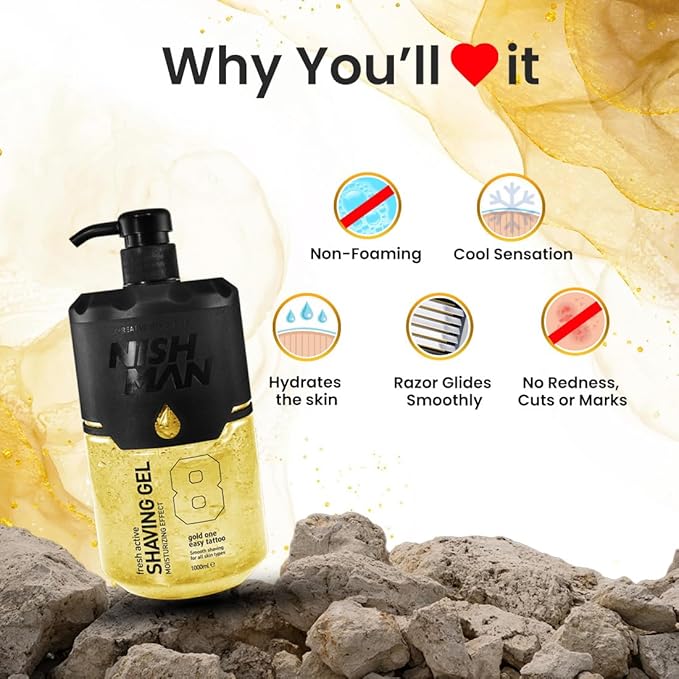 Nishman Fresh Active Shaving Gel 8 GOLD ONE