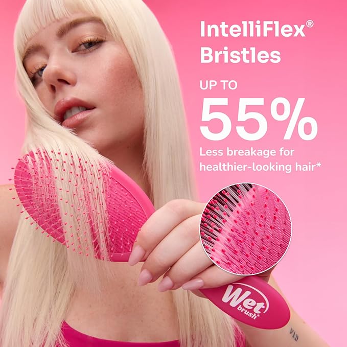 Wet Brush Paddle Detangler Hair Brush, Amazon Exclusive Aqua, Ultra-Soft IntelliFlex Bristles with AquaVent Design, Great For Treatment & Mask Application, Women, Men, Wet, Dry and Damaged Hair