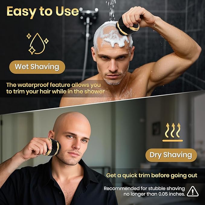 Ufree Head Shavers for Bald Men, Electric Shavers Razor, Rechargeable Bald Head Razor, Magnetic 6D Rotary Shaver, Waterproof Face Beard Trimmer Mens Grooming Kit, Gifts for Men