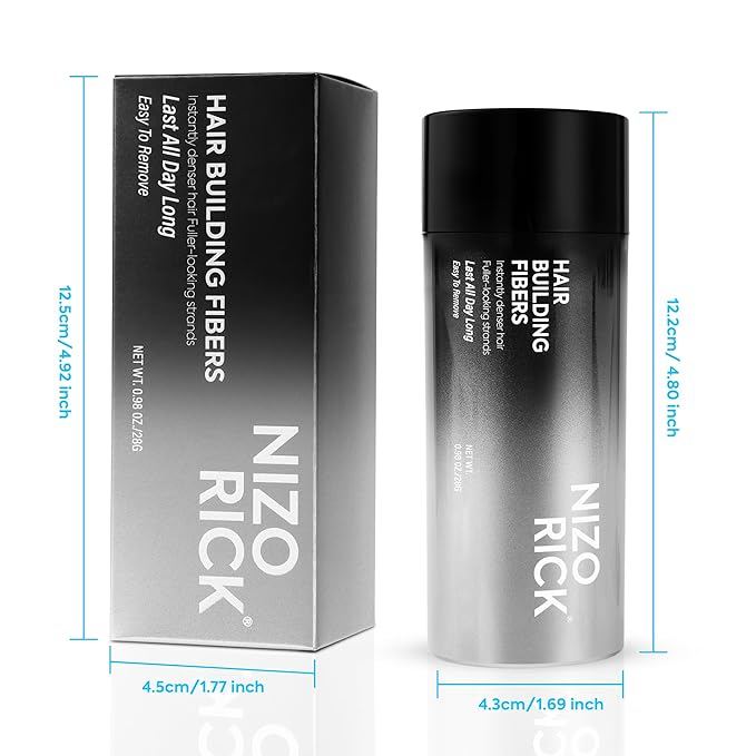 Hair Thickening Fibers for Thinning Hairline - 28g Fill In Fine or Thinning Hair - Instantly Thicker Looking - Waterproof Root Touch Up Hair Color Powder for Men & Women (Medium Brown)