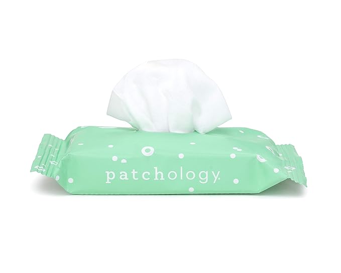 Patchology Clean AF Facial Cleansing Wipes - On-The-Go Refreshing Travel Size Face Wipes for Removing Dirt and Oil - Makeup Remover for Sensitive and Oily Skin (1 pack/15 sheets)