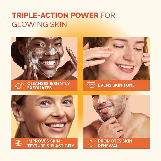 PLANTIFIQUE Kojic Acid Soap for Hyperpigmentation 3 Bars with African Net - Turmenic Soap with Hyaluronic Acid, Collagen, Vitamin C for Dark Spots - Vegan Skincare 240g / 8.47 oz