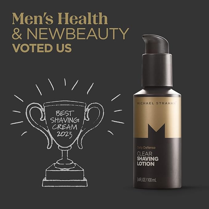 Clear Shaving Lotion by Michael Strahan | Men’s Grooming and Skincare for Dry, Sensitive Skin | Hydrating Shave Gel | 3.4 Fl. Oz