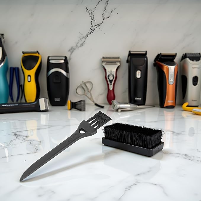 Black Shaver Cleaning Brush, Nylon Cleaning Brushes for Razor Electric Clipper Shaver, Men's Electric Shaver Cleaners, Electric Shavers