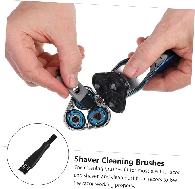 FOMIYES 50pcs Double Ended Electric Shaver Cleaning Brush Shaver Cleaning Tool Replacement Brush for Face Body Trimmer for Electric Razor