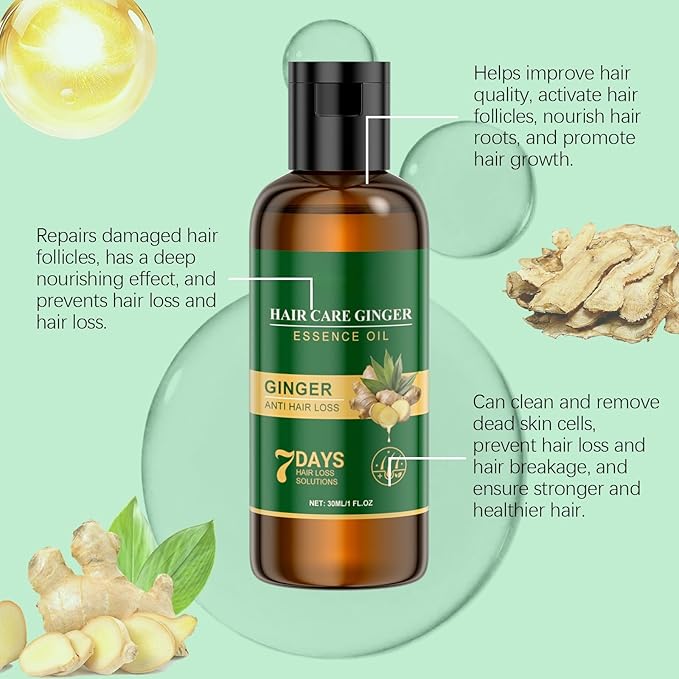Ginger Hair Care Liquid, 2025 Hair Conditioner, Gentle Moisturising Hair, Hair Conditioner for Regrowth & Loss Treatment, Thickness in Thinning Hair and Hair Loss