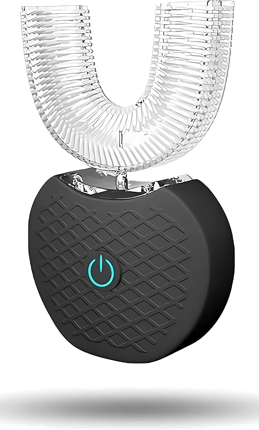Aimery Automatic Toothbrush U Shaped Toothbrush for Adults 360° - Ultrasonic U-Electric Toothbrushes for Teeth Whitening - Wireless Charging & LED Light - Waterproof IPX7