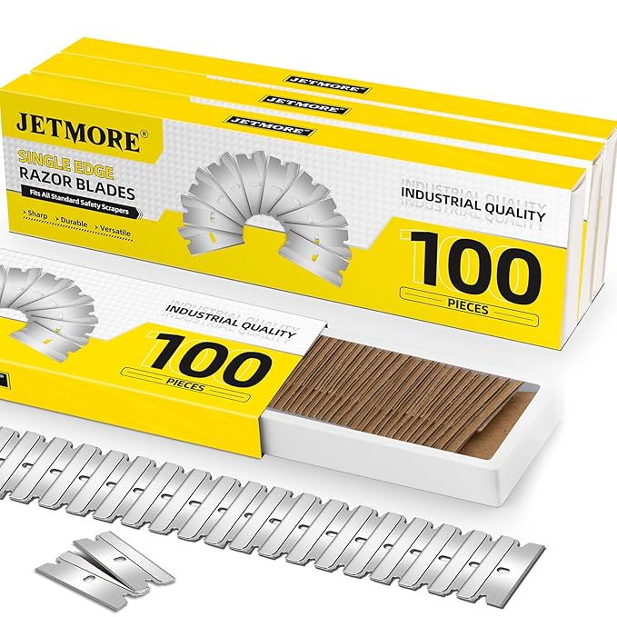 400 Pack Single Edge Razor Blades, Straight Razor Fit Most Standard Razor Blade Scraper, Single Blade razor Individually Wrapped, Razor Refills, Utility Blades for Glass, Tile, Metal, Window