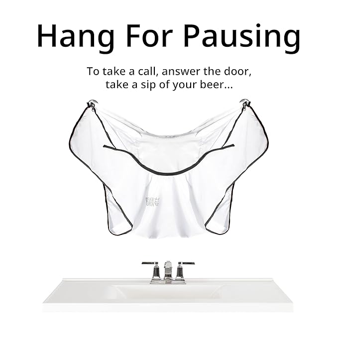 Beard King Beard Bib Apron - As Seen on Shark Tank – Gifts for Him, Stocking Stuffers for Men, Mens Gift, White