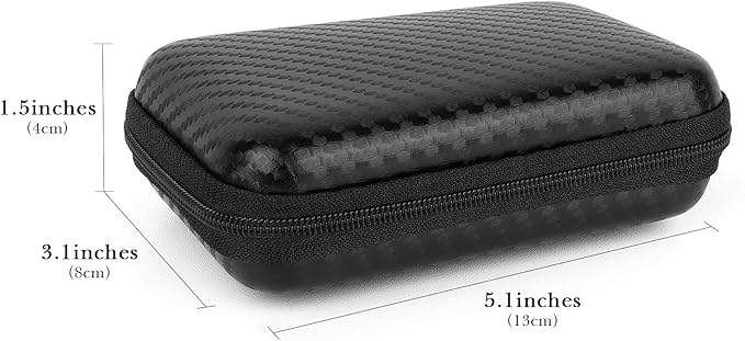 Linkidea Travel Shaver Case, Protective Mini Electric Razor Storage Bag, Compatible with Braun M60, M90, Portable Shaver Holder (Black)