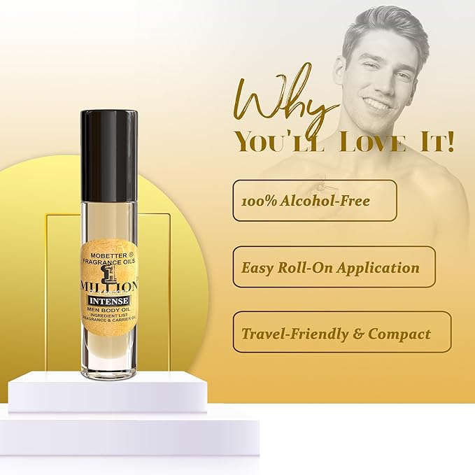 MOBETTER FRAGRANCE OILS 1 Millionth of a Second Intense Men Cologne Body Oil