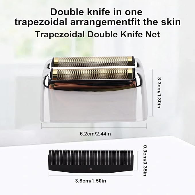 Replacement Foil and Cutters Head Compatible with Baby*lissPRO Double Foil Shaver, Replacement Foil Compatible with Baby*lissPRO Trimmer FXFS2 Shaver,2 Pack (Silver)