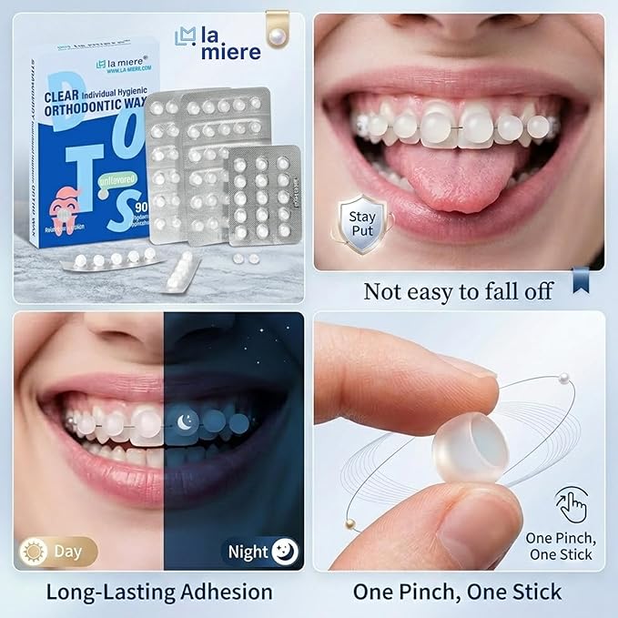 LA MIERE Orthodontic Wax for Braces Wax Dots 90 Individual Hygienic Packaging Dental Wax Unscented
