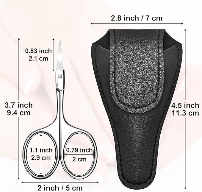 Diesisa Curved Cuticle Scissors - Professional Stainless Steel Beauty Scissors - Sharp Small - Precise Pointed Tip - for Manicure, Eyebrows, Eyelash, hair