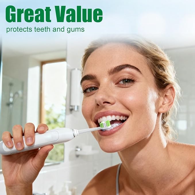 Toptheway Toothbrush Replacement Heads Compatible with Philips Sonicare Plaque Control ProtectiveClean C2 C1 G2 Brush 4100 5100 5300 and More Click-on Electric Toothbrush Handles, 10 Pack