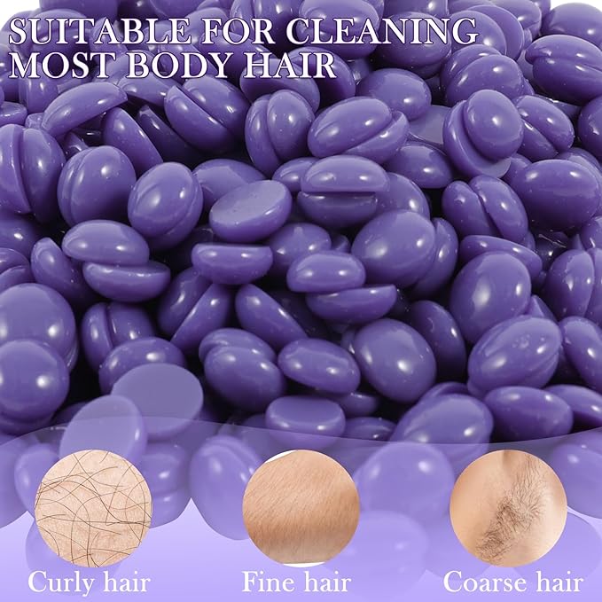Wax Beads Bulk - 2.5lb Wax Beans Supplies for Esthetician - Professinal Painless Waxing for Face, Upper Lip, Bikini, Leg, Women Natural Melting Kit - Hypoallergenic Hard Wax Beads Bulk
