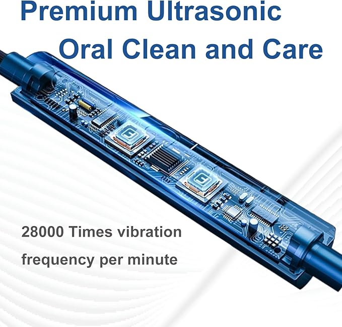 Ultrasonic U Shaped Toothbrush for Adults, Electric Toothbrush for 360-degree Cleaning with Wireless Charging, Waterproof IPX7, 3 Modes for Teeth Whitening(White)