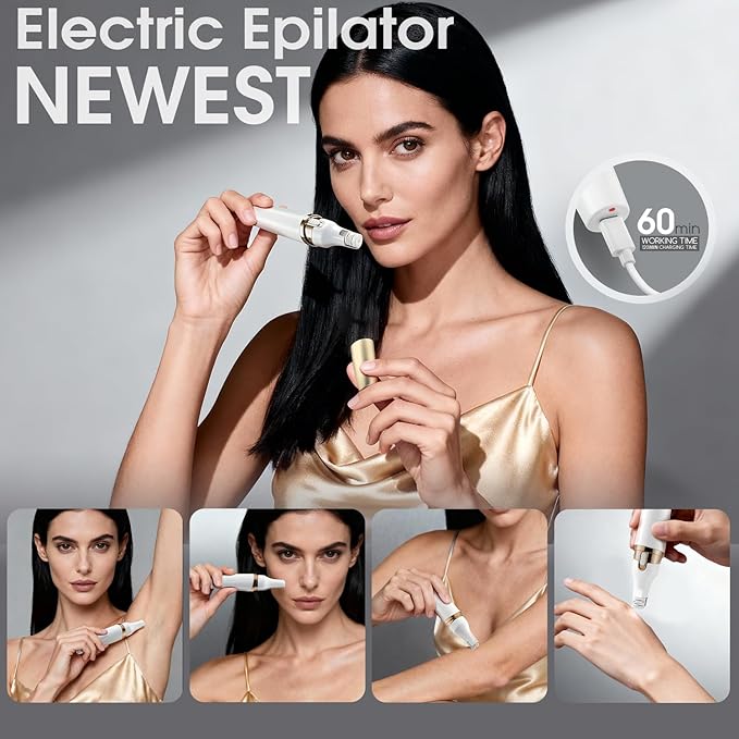 DSP 4-in-1 Beauty Set for Women: Epilator, Hair Removal Device, Electric Shaver & Trimmer, Waterproof with Fast Charging, Includes Accessories – Perfect Home Hair Device