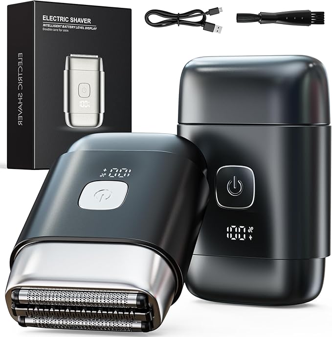 Foil Shaver, 2026 Upgraded 3D Electric Razor for Men, Mini Travel Shaver for Men Compact Portable Foil Shavers for Men, Washable Wet/Dry Mens Electric Shaver, Smart LED Display