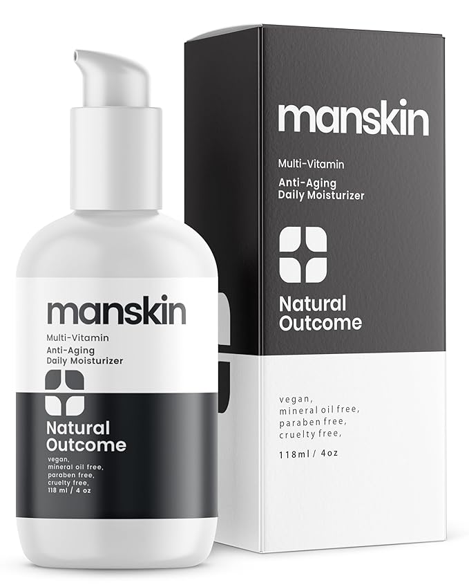natural outcome Man Skin Moisturizer | Men's Face Cream Moisturizer | Anti Aging Daily face kit, Cleanser, Toner and Moisturizer (4 Oz)