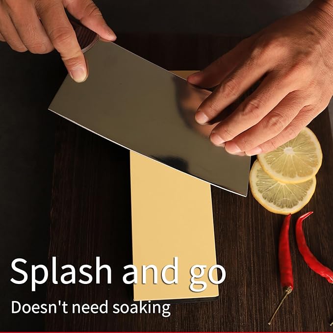 Whetstone Knife Sharpening Stone Cuts fast Splash and go No need to soak Fine Grit #4000 Knife Sharpener…