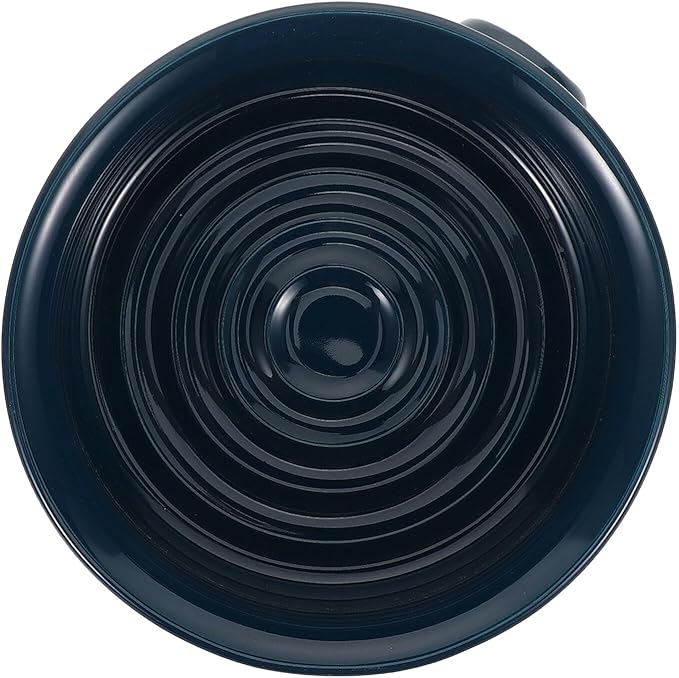 Ceramic Shaving Soap Bowl with Spiral Texture, Navy Blue Shave Soap Cup for Men, Travel Beard Lather Bowl, Efficient Shaving Cream Container for Home and Barber Use