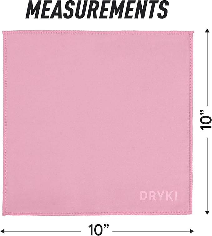 Sweat Absorbing Handkerchiefs - The Original Pocket-Sized Sweat Towels - Quick-Dry Microfiber Sweat Rags for Face, Hands, & Body - Men & Women - Gym, Sports, and Work (Pink: 5 Pack)