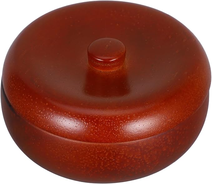 PRETYZOOM Shaving Soap Bowl with Lid Oak Wood Wet Shaving Bowl for Men for Facial Cleansing Sturdy Beard Shave Accessory for Home Use