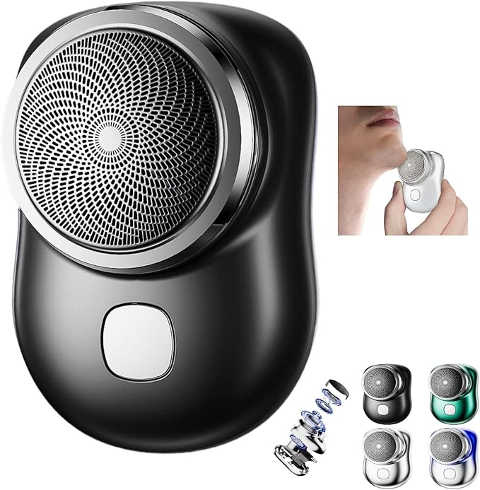 Mini Shaver Portable Electric Shaver, 2023 New Pocket Portable Electric Shave, Magic USB Mini Shaver Electric Razor For Men, Rechargeable Travel Razors For Men Electric Shaver For Shaving Face (Black)