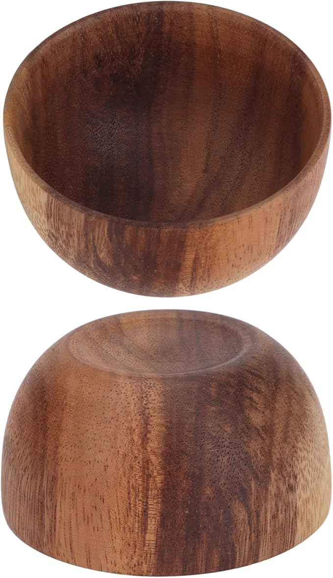 Wooden Shaving Soap Bowl, Large Capacity Acacia Wood Shave Cream Cup for Men, Portable Foaming Shaving Soap Container with for Home Barber Shop Use