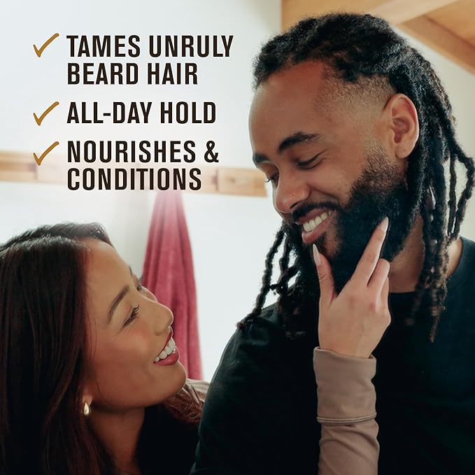 Every Man Jack Beard Styling Balm - Light Sandalwood Scent - Moisturize, Strengthen, & Style Your Beard - Medium Hold - Naturally Derived Ingredients like Candelilla Wax & Shea Butter - 2 oz (2 pack)