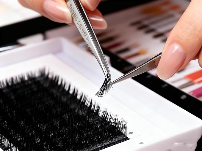 SHINING CROWN Straight Tweezers for Eyelash Extensions 1PC