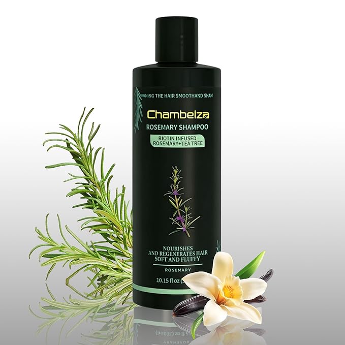 Rosemary Hair Growth Shampoo for Men and Women-Natural Thickening and Strengthening Formula with Biotin Hydrolyzed keratin -Designed for Thinning Hair & Hair Loss 10.15 fl.oz