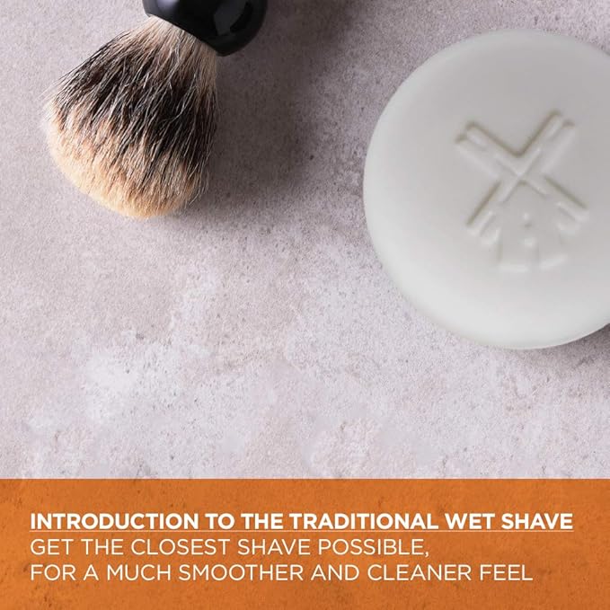 Van Der Hagen® Luxury Shaving Set - Total Men's Wet Shaving Kit w/Boar Bristle Brush, Scented Luxury Soap, Stand and Apothecary Mug