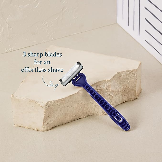 Harry's Disposable Razors for Men - 12 Count - 3-Blade Men's Razors for Travel and On-the-Go Convenience