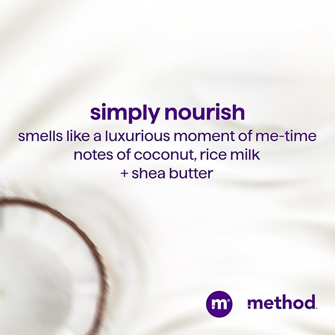 Method Moisturizing Shampoo, Simply Nourish - Instantly Hydrates and Revives Dry Hair, Safe for Color-Treated Hair - Sulfate Free, Paraben Free and Cruelty Free - 14 Fl Oz, Pack of 1